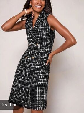 Talbots 14 Tweed Double Breasted Dress